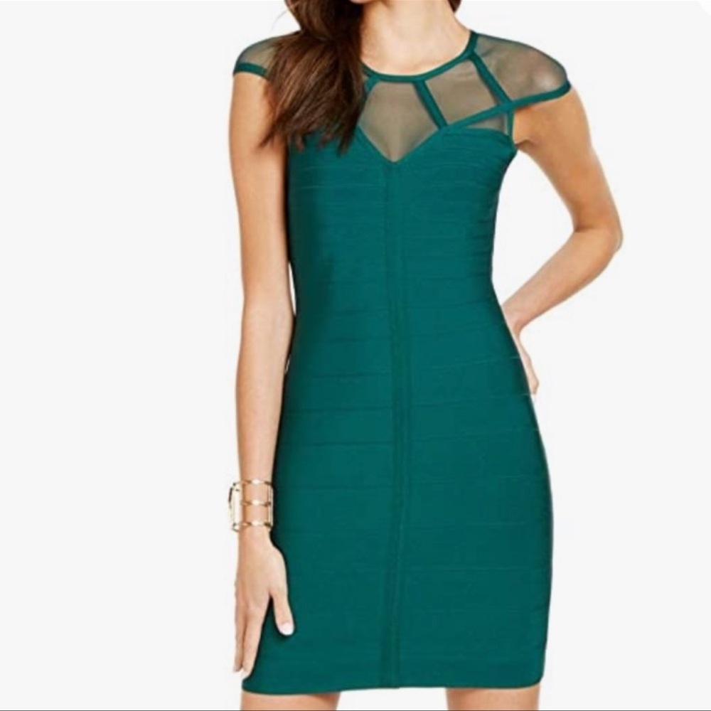 Guess green bandage mini dress L
